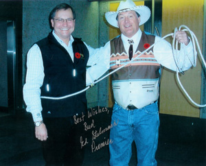 Bud Edgar with Premier Ed Stelmach